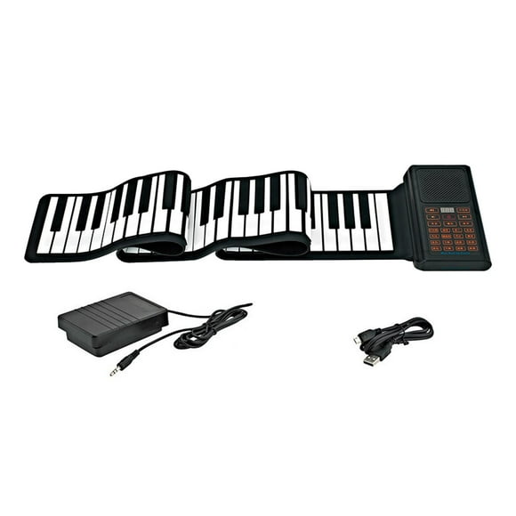 88 Keys Roll up Piano with LED Display Soft Silicone Portable Roll up Piano Roll