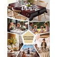 thumbnail image 5 of Red Black Table Cloth, Southwest Geometric Aztec Farmhouse Tribal Waterproof Tablecloth for Square Tables, Reusable Washable Fabric Table Cover for Restaurant Kitchen Dining Tables 54"x54", 5 of 6