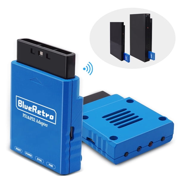 Blueretro Multiplayer Bluetooth-compatible Wireless Controllers Adapter for PS2 PS1 SONY Playstation 2 Game Consoles Wireless zhangmengya LED