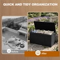 thumbnail image 3 of Outdoor Storage Box 55 Gallon Deck Box (Indoor & Outdoor) Lockable UV Resistance Waterproof Resin Storage Bin Storage Box for Outdoor,Patio Storage(Black) : Patio, Lawn & Garden, 3 of 10
