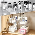 thumbnail image 4 of Kisportee 2 Pack Under Sink Organizer, 2 Tier Pull-Out Bathroom Organizers and Storage,  Kitchen Cabinet Organizer for Pantry, Kitchen, 4 of 10