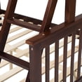 thumbnail image 5 of Twin Over Full Bunk Bed Frame with 2 Storage Drawers, Wooden Bunk Beds Frame with Ladder and Safety Guard Rails, Space-Saving, Easy Assembly, Mattress Not Included, Dark Brown, 5 of 9