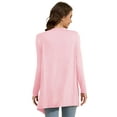 thumbnail image 3 of Uvplove Women Lightweight Long Sleeve Knit Cardigan with Pockets,Pink,XL,(S-3XL), 3 of 10