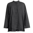 thumbnail image 6 of Seductiva Women's Dress Shirts Long Sleeve Women Women's Oversized Linen Shirts Blouses Tops Long Sleeve High Up Shirts Wrinkle-Free Solid Work Blouse Loose Fit Tees Blouses, 6 of 7