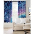 thumbnail image 2 of Ombre Blue Blackout Curtains for Bedroom Living Room Darkening Curtains 84 Inch Length 2 Panels Set Gradient Abstract Fluid Art Window Curtain Insulated Window Treatment Grommet Drapes 42"x84", 2 of 9