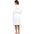 thumbnail image 5 of Notus Hooded Bathrobe for Women Soft Spa Nightgowns 100% Cotton Terry robes for men - Towel Bathrobe Unisex Terry Cloth Bathrobe, Soft Shower Spa Robe White L, 5 of 6