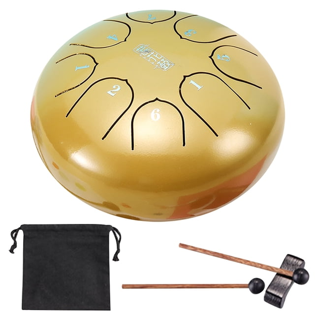 Instrumentos Percusión Rain Chime Tambor Lengua Acero 6 Pulgadas 8 Notas Regalo
