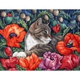 thumbnail image 1 of Kit de punto de cruz con estampado de animales, hilo de algodón ecológico, bordado completo, 11CT, obra de arte, 1 of 9