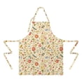 thumbnail image 2 of Pioneer Flower Floral Print Pattern Apron for Women and Men, Cotton Linen Waterproof with Pockets, Adjustable, 33x27 Inch for Kitchen, Gardening, BBQ, Salon, 2 of 6