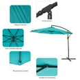 thumbnail image 2 of Sonerlic 10ft Outdoor Patio Hanging Offset Umbrella with Steel Frame for Yard,Poolside and Deck,Lake Blue, 2 of 7