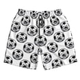 thumbnail image 3 of Uemuo Happy Soccer Pattern Men's Swim Trunks Hawaiian Beach Bathing Suit Swimsuits Beach Quick-Dry Shorts with Pockets-Small, 3 of 9