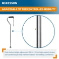 thumbnail image 3 of McKesson Silver Aluminum Offset Handle Cane, Adjustable Walking Aid, 30 to 39" H, Supports 300 lbs, 6 Ct, 3 of 5