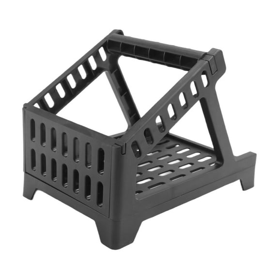 Label Holder for Roll and Fanfold Thermal Shipping Labels, Work with Desktop Label Printer, Black