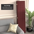 thumbnail image 5 of Red Lantern 6 ft. Tall Woven Fiber Folding Screen - Red and Black - 5 Panel, 5 of 6