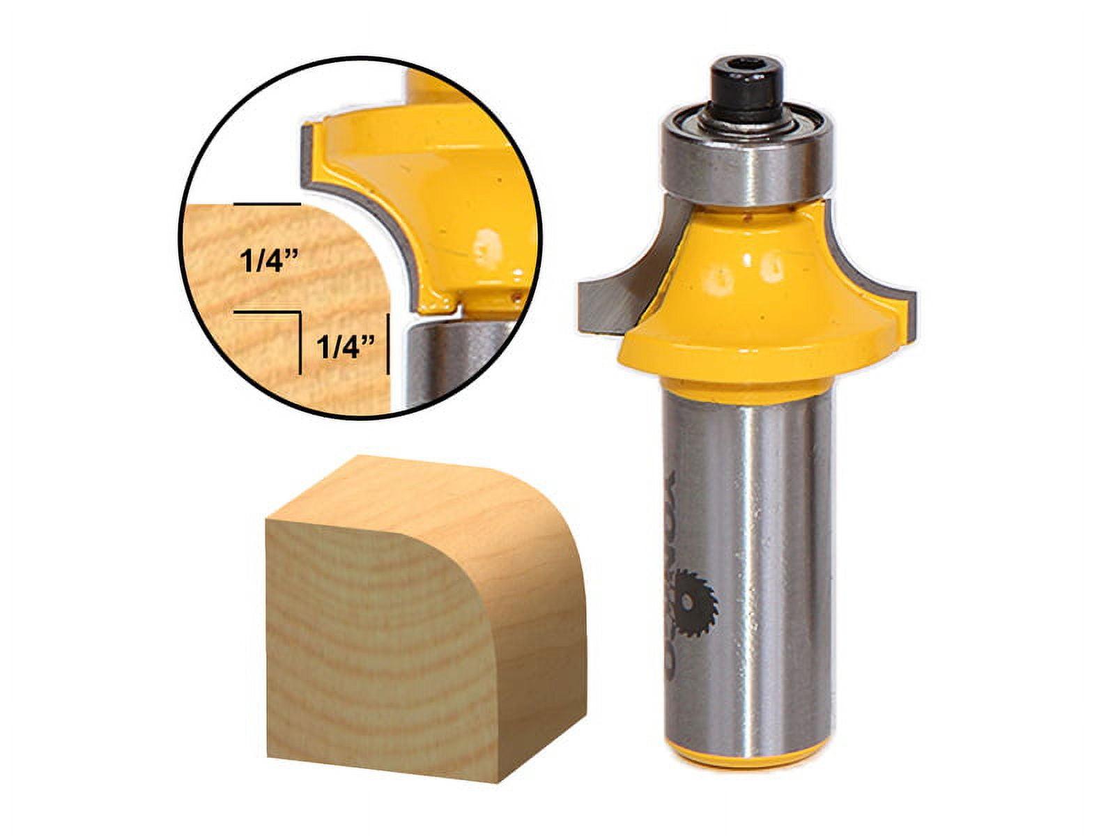 8 Bit Luthier Electric Guitar Router Bit Set - 1/2" & 1/4" Shank - Yonico 14801