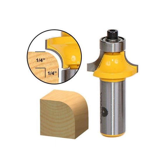 Yonico Round Over Edging Router Bit - 1/4" Radius - 1/2" Shank 13162