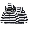 thumbnail image 5 of Godderr Toddler Baby Boys Girls Winter Fleece Jacket 9M-5Y Kids Warm Ears Hooded Stripe Outwear Coat Newborn Fleece Coats, 5 of 6