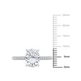 thumbnail image 2 of Everly Women's Created Sapphire and Diamond 14K White Gold Engagement Ring, 2 of 7