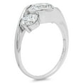 thumbnail image 2 of 3.5 ct Brilliant Round Cut Genuine Cultured Diamond VS1-VS2 I-J 18K White Gold Three-Stone Promise Wedding Statement Engagement Designer Ring size 5, 2 of 4