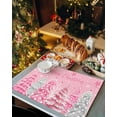 thumbnail image 2 of Christmas Placemats Set of 4 Pink Christmas Tree Christmas Placemats for Dining Table Buffalo Plaid Pine Tree Snow Table Mat Winter Holiday Home Party Kitchen Table Decorations, 2 of 6