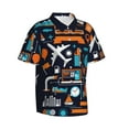 thumbnail image 2 of Daiia Creative Transport Hawaiian Shirt for Men Gentle Cotton Regular Short Sleeve Casual-XX-Large, 2 of 9
