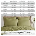 thumbnail image 6 of 6-Piece California King Sheet Sets, 21-Inch Deep Pocket Cal King Sheet Set, 1 Fitted and Flat Sheet Set, Microfiber Bedding, Sage Green Pillow Cases, Sage Green Sheets, 6 of 8