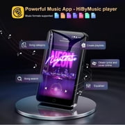 80GB MP3 Player with Bluetooth and WiFi, 4 Touchscreen MP3 MP4 Player with Deezer, Audible, Android Music Player with Speaker, FM Radio, Sound Recorder, up to 512GB
