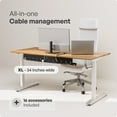 thumbnail image 2 of pamo Cable Management Under Desk for Easy mounting Under-Table I Set of 2 - with 10X Cable Ties I Desk Organizer for Office/Home Office Table Thoughtful Cable Tray Holder, 2 of 7