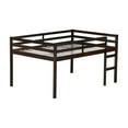 thumbnail image 6 of Jopath Full Size Loft Bed, Rubber Wooden Loft Bed Frame with Ladder, Bed Platform of Strengthened Slats, Modern Low Loft Bed for Boys Girls, Espresso, 6 of 7