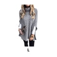 thumbnail image 3 of Sonducket Suéter chal cómodo a prueba de viento Tippet tejido ocio Casual bufanda elegante suéter Otoño Invierno calle suelta Accesorios de disfraces Gris L, 3 of 6