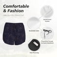 thumbnail image 4 of Balery Copper-Gold Gloss Outline Flower1 Pantalones cortos deportivos para mujer con forro y dos bolsillos, elásticos, para entrenamiento, gimnasio, yoga-XX-Large, 4 of 7