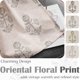 thumbnail image 5 of Cortinas Jinchan de lino con estampado floral, 244 cm de longitud, color gris, 2 paneles, 5 of 8