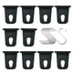 thumbnail image 4 of 10 ganchos para toldo, ganchos en forma de S, ganchos para toldo, ganchos para luz de toldo de Camping Negro, 4 of 8