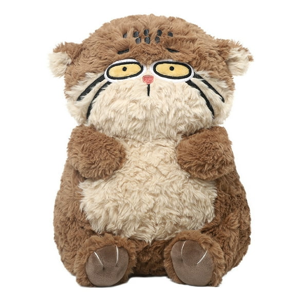 Pallas’s Cat Plush Toy, Cute Fluffy Stuffed Animal Doll, Soft Sleep Hug Pillow, Kawaii Plush Companion, Cozy Cuddle Plushie for Bed & Sofa, Birthday Holiday Gift for Home Décor