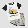 thumbnail image 2 of TOWED22 Toddler Kids Baby Boy Summer Clothes Sets 1T 2T 3T 4T 5T Letter Print Short Sleeve Tops Camouflage Shorts Outfits(Yellow,6-7 Years), 2 of 4