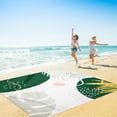 thumbnail image 2 of Beach Blanket Waterproof Sandproof Oversized | 110''×118'' Extra Large Beach Mat Sand Free | Lightweight Compact Pinic Blanket w/ 4 Stakes & Pockets | Beach Accessories for Camping, Travel, 2 of 5