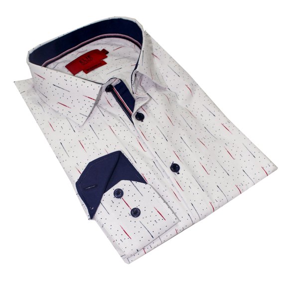 Italy Design Men's Casual Slim Fit Dress Shirt EBSH225M