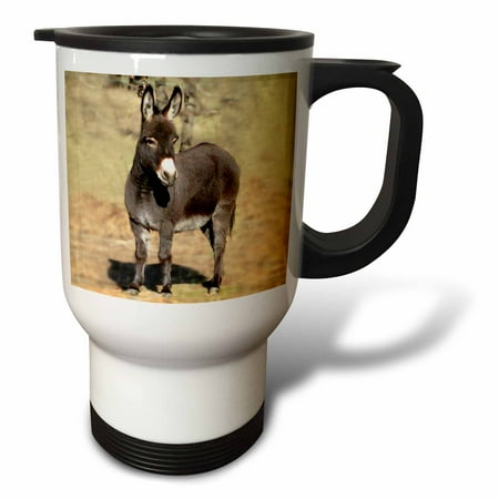 

3dRose Miniature Donkey Travel Mug 14oz Stainless Steel
