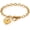 Gold, variant on Stainless Steel Zircon Heart Toggle Clasp Link Bracelet for Women, Silver/Rose/18K Gold Plated Romantic Jewelry Gift
