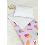 Wildkin Sweet Dreams Microfiber Kids Sleeping Bag for Boys and Girls w/ Pillowcase