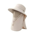 thumbnail image 4 of Sombrero para el sol con visera de verano, protección solar, para senderismo, camping, ciclismo, playa al aire libre. Caqui, 4 of 9