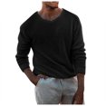 thumbnail image 3 of SHIXIAOO Men's Autumn and Winter Loose Knit Sweater Long Sleeve Pullover Mens Winter Trench Coat Modern Coat Rack Men Long Coat Wool Trench Coat Men Mens Coat Robe Trench Coat Men Wool Warm Winter, 3 of 6