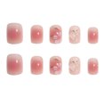 thumbnail image 3 of Fofosbeauty 24pcs Press on False Nails Tips, Round Fake Nails, Round Camellia Light Peach Color, 3 of 7