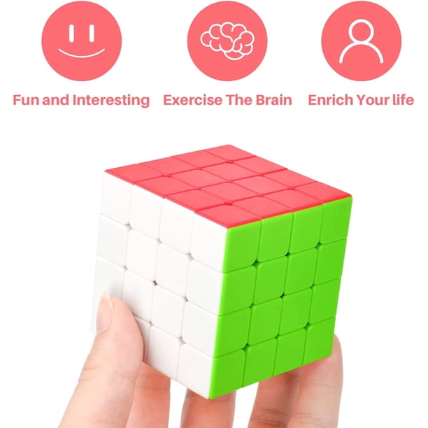 AcePitCub Speed Cube 4x4 Magnetic Stickerless,59 mm Puzzle Cube 4x4x4