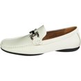 thumbnail image 2 of Masimo - Mens Slip On Casual Dress Driving Moccasin 39637-10D(M)US White Large Horse Bit Buckle, 2 of 7