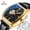 Gold case_Black dial, variant on Luxury Mechanical Watch for Men – Tonneau Design, Waterproof, and Leather Band