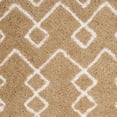 thumbnail image 3 of SAFAVIEH Toronto Isla Abstract Geometric Polyester Shag Area Rug, Beige/Ivory, 4' x 6', 3 of 6