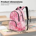 thumbnail image 7 of SEANATIVE Kids School Bag Backpack 17 Inch Large Capacity Bookbag Multi Pockets Lightweight Casual Daypack with Laptop Compartment for Teen Students, Flower Marble Pink Gold, 7 of 7