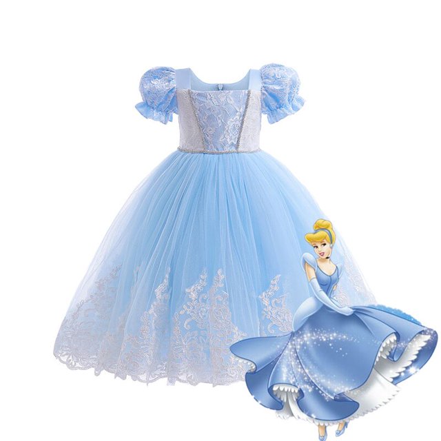 Vestido de princesa de hadas, disfraz de cenicienta, disfraz de cumpleaños, vestidos para niñas pequeñas, traje de encanto, vestido de fantasía para carnaval Fivean unisex