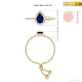 thumbnail image 4 of ANGARA Natural Pear-Shaped Sapphire Halo Bolo Ring in 14K Yellow Gold for Women (Size-6x4mm) | September Birthstone, Birthday, Anniversary, Jewelry Gift for Women | Natural Blue Sapphire Ring, 4 of 9